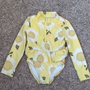 Carter's Yellow Floral Zip Swimsuit